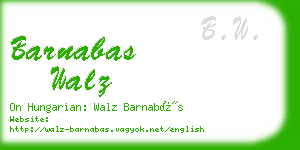 barnabas walz business card